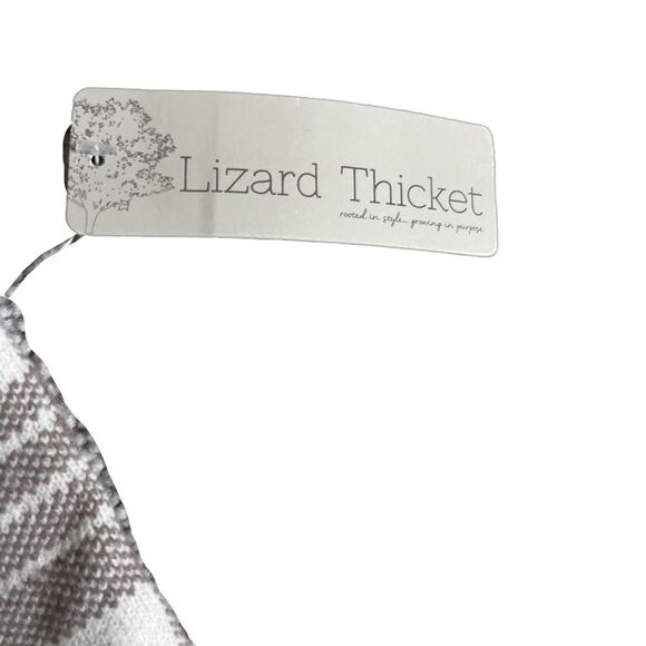 C’isa lizard thicket plaid knit skirt TAN WHITE PLAID NWT LARGE - Picture 7 of 7